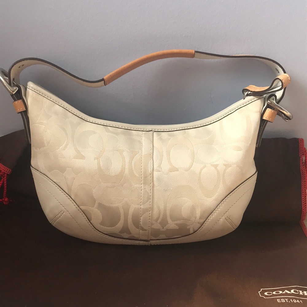 Cream coach bag